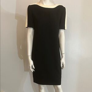 Liz Claiborne Elegant Black and Cream Dress